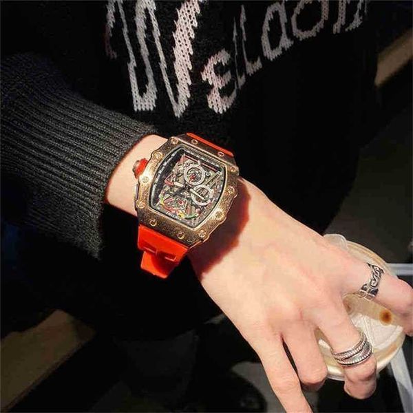 Bbr Factory RichasMille Montre-bracelet de luxe de qualité supérieure Montre mécanique Superclone Mécanique Non Tritium Gaz Top dix marques r Red Devil Black Technology