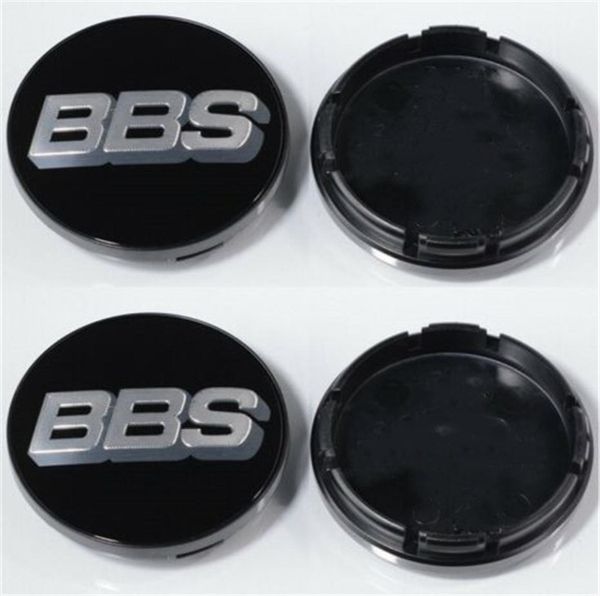 BBS Wheel Centre Blacksilver 56 mm Set de 4 Capes de moyeu 3D LOGO3776431