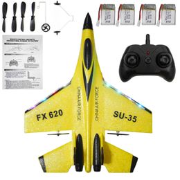 Bbsong RC Plane SU35 Remote Control Airplane 24g Fighter Hobby Glider Epp mousse Jouet For Kids Gift 240508