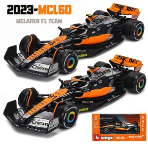 Bburago 1 43 McLAren Team MCL60 4 # LANdo Norris 81 # Piastri FormuLA One alliage Super jouet modèle de voiture moulé sous pression 231227