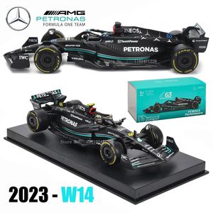 Bburago 1 43 W14 44 # Hamilton MercedesAMG Petronas Team #63 Russell Legering Auto Gegoten Auto Model Competitie voertuigen 240118