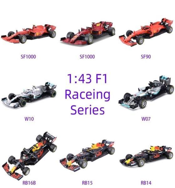 Bburago 143 RB16B S000 SF90 SF71H SF70H RB15 RB14 W10 formule de course voiture Simulation statique modèle en alliage moulé sous pression 2112138023680