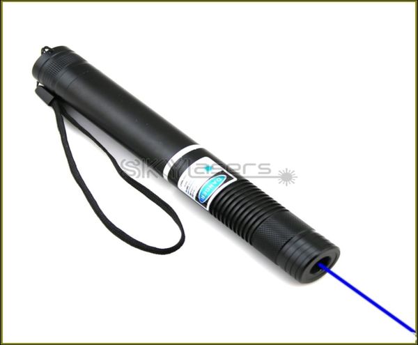 BBX4A 450NM Noir réglable Focus Blue Laser Pointer Pen Light Pen Lazer Beam Military Blue Lasers5182232