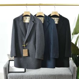 Cashmere Coat Men Business Casual Long Jackets Designer Jacket Wol Coats Fashion Trench Coat Men's Woollen Wind Breaker