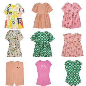 BC 2024SS Kinderjurk voor meisjes schattige print korte mouw jurken L2405