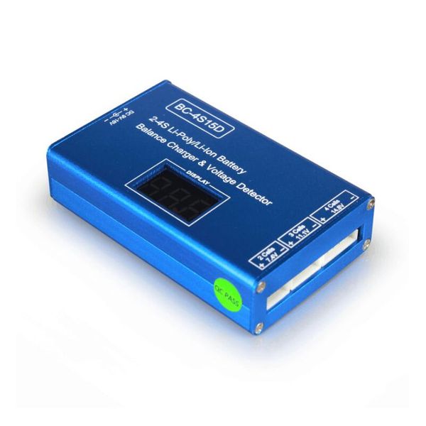 Batería BC-4S15D Litio Lipo Balance Cargador Detector de voltaje LCD Pantalla digital Balance Cargador con adaptador para batería RC