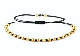 BC Anil Arjandas Pave Oro rosa 5 mm Cuentas redondas Pulsera de macramé trenzado Pulseras de lujo Para hombre Para mujer Nuevo estilo Accesorios7269175