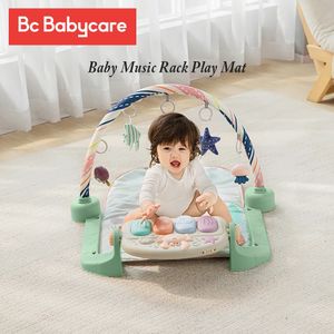 BC Babycare Baby Music Rack Play Mat Educational Puzzle Gym Actividad de rastreo de rastreo Alfombra Fitness Playmat con teclado de piano 240423