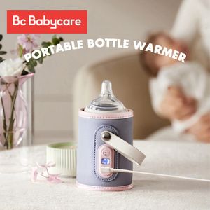 Bc Babycare-calentador de botellas de agua y leche USB portátil, termostato de alimentos para alimentación nocturna, cubierta del calentador, leche materna y240111