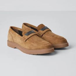 BC beste heren suède loafers witte zomer reizen zacht platform comfort kralen stijlvolle casual schoenen met skinny jeans