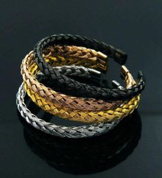 BC Titanium Steel Jewelry entièrement des bracelets de fil d'usine entièrement dans le bracelet accessoires sauvages simples à Fourcolor6199712