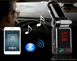 BC06 Kit de voiture Bluetooth haut-parleur de voiture BT mains double port émetteur FM 5V 2A AUXIN lecteur de musique pour Samsung iPhone Mobile1725895