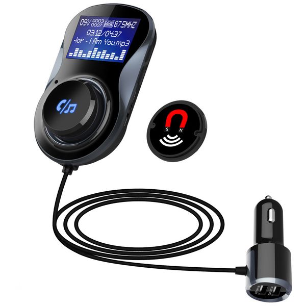 BC30 Bluetooth 4.1 lecteur Mp3 de voiture chargeurs de voiture appels mains libres chansons afficher carte TF U disque adaptateur Bluetooth mains libres