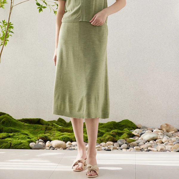 BC35 Luxurious Buand Clothes Fournisseurs Ladies Mérino Wool Silk jupes pour femmes
