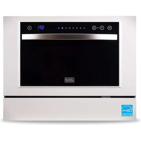 BCD6W Compact Countertop Dishwasher - 6 Place Paramètres - Econocient - Facile à utiliser - Perfect pour les petites cuisines - Finition blanche