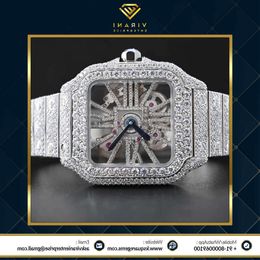 BCG2 prix compétitif accrocheur Dign montre-bracelet bijoux 30 carats VVS Moissanite diamant clouté montre automatique