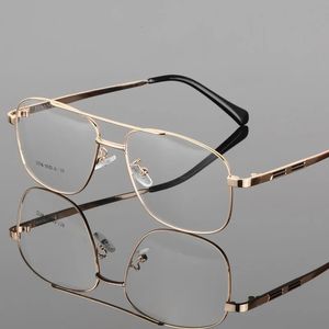 BCLEAR Desgin Mannen Klassieke Vierkante Bril Optics Frame Luxe Dubbele Brug Recept Frames Optische Brillen 2256 240131