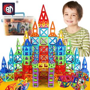 BD 215PCS Magnetische Designer Bouwstenen Speelgoed Magnetische Tegels blokkeren speelgoed voor kinderen Educatieve constructie Stapelen voor peuter Q0723