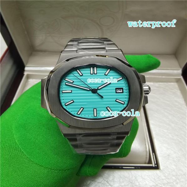 BD usine AAA nouveau style bleu montre mode étanche hommes 324 mouvement automatique 40mm montre 5711 montres plongée transparente Wr228R