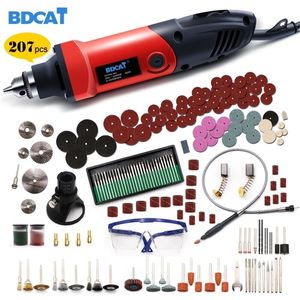 BDCAT 6mm 400W Power Mini Electric Boorgraver met 6 Positie Variabele Snelheid van Dremel Rotary Tools met flexibele as 201225