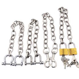 BDSM Accessoires Dubbele Uiteinden Metalen Kettingslot Voor Hoofdsteunen Handboeien Sluit Bondage Diverse Stijl 20 cm/40 cm/ 60 cm SM sexy Winkel