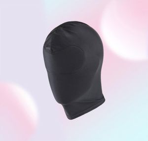 Masque noir de Bondage BDSM, produit sexuel, jouet fétichiste SM pour Couple hommes femmes, capuche bouche oeil esclave adulte Game1700209