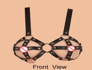 BDSM Bondage Vêtement Soutien-Gorge Sex Toy Sein Bondage Gear Soutien-Gorge En Cuir Flirter Charmant Esclave Fétiche Bondage Costume Érotique Sex Toys pour Wo7359418