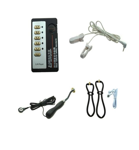 bdsm bondage gear electro shock juguetes sexuales dispositivo de terapia de choque de pulso eléctrico Kit Clips para los oídos Rodillo de rueda Tortura vaginal para mujeres 2974123