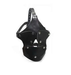 BDSM Gear Bondage Fetish Sex Toy Mask Hood con Blinder extraíbles y Gag Ball Ball Ball Ball Wholer2864702 barato