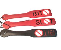 BDSM Bondage Gear Spanking Paddle met Word Slapper Ass Extreme marteling Seksspeeltjes voor unisex Red Black GN2824210017355806