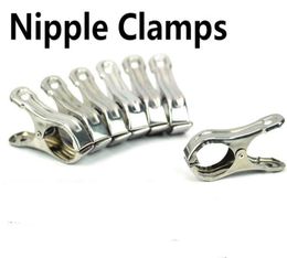 BDSM Bondage Gear Pinces à tétons en acier inoxydable Pinces Torture Jouets sexuels pour adultes pour femmes entières 10pairslot2444984
