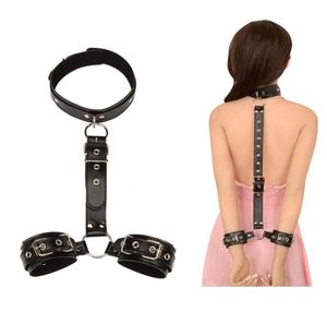 BDSM Bondage menottes Col de cou Couettes Whip Cuffs Ropes ROPES Tools Tools Erotic Sex Toys for Couples Adult Games Y2011185549060