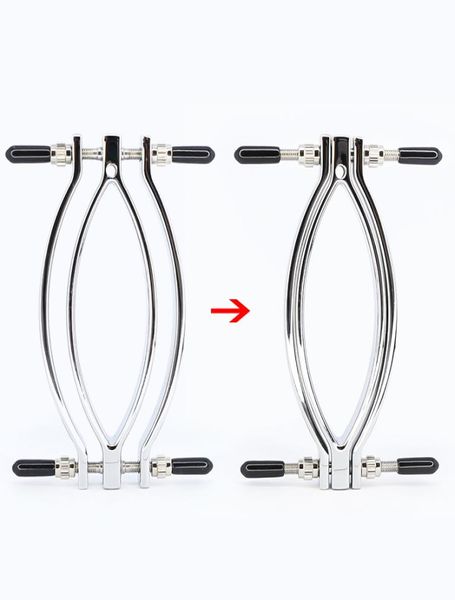 BDSM Bondage vagin métal lèvres pince Clitoris stimulateur pince adulte jeux érotiques chatte masseur jouets sexuels pour Women3044185