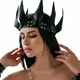 Bdsm erótica máscara sexy cosplay cuero sexo máscara cuero Harn Halen fiesta mascarada bola lujo corona máscaras punk sexo juguete o6Pf #