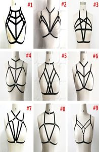 Bdsm vrouwelijke sexy Goth Lingerie Elastisch Harnas kooi beha cupless lingerie Bondage Body elastische harnas riem 4827849