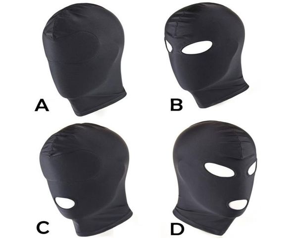 BDSM Fetish Mask Hood Adult Game Bondage Party Open Bouth Eye Elastic Head Mask Cosplay Slave Punish Headgear Mask Sex Toys C181124410997