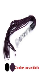 Bdsm Fetish Sex Lederen Zweep Flogger Ass Spanking Bondage Slave Glazen Penis Dildo's Anale Plug In Volwassen Spelletjes Voor Koppels1221056