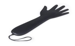 BDSM Hand Shape Whip Slapping Paddle Leather Flogger voor seksueel spel