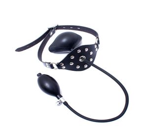 BDSM gonflable Gag Latex En caoutchouc gonflant grande taille bouche ouverte Gags Masque Hood Head Huisse Fetish Punish Sext Toy New Design5186013