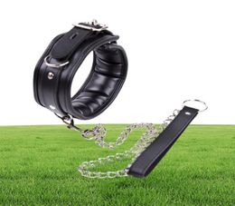 BDSM en cuir collier de chien ceinture d'esclaves avec des chaînes peut verrouiller les produits sexuels érotiques érotiques pour femmes et hommes8725307