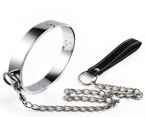 BDSM Sex Metal Chain Kraag met riem BDSM Bondage Fetisjs ketting Erotische Slaven Games Sex Toys for Women Sex Accessoires Y8990987