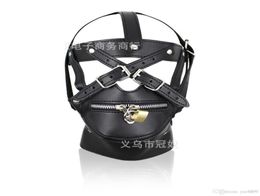 BDSM Sex Toys Zwart Leather Head Harness met snuitleer Snus Bondage Restraint Gear Volwassen seksproduct A9905571554