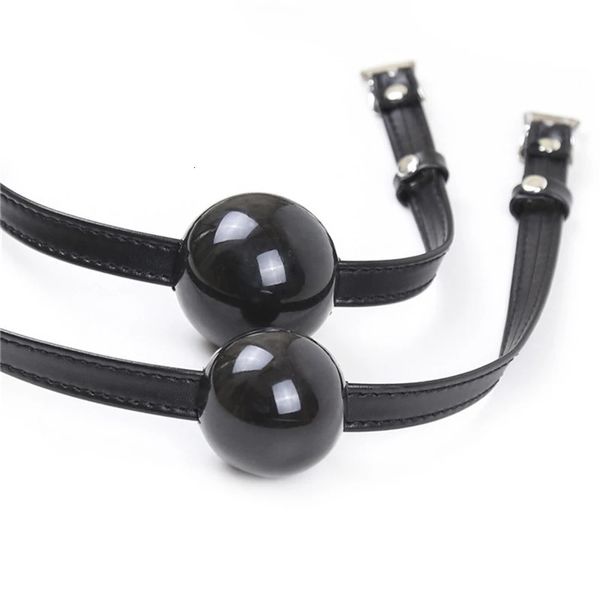 BDSM Sex Toys Bondage Gear Bouche Gaps SM Enseignement Ball Ouvert Plugging Gag Flirter Produits Pour Adultes Sphère Solide Poignets Liés 240106