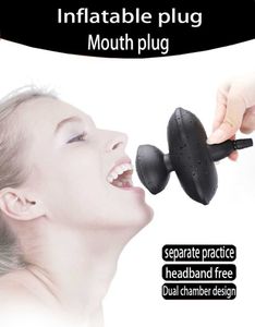 BDSM Sex Toys Silicone Gag Mouth Plug inflável com bomba destacável para homem e mulher casal LGBT jogo de sexo erótico L230518