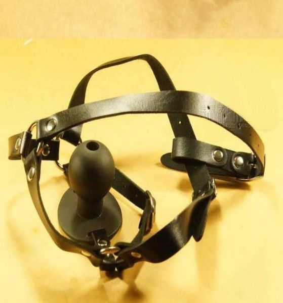 BDSM Sexo Toys Mujeres abiertas mordeduras de mordazas de mordazas Sm Bondage Gadgets Juguetes de sexo para adultos Cinturón de cuero Metal9326379