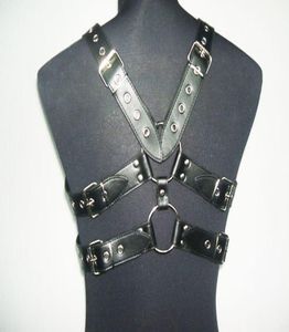 BDSM – ceinture de poitrine en cuir PU pour Bondage Sexy, bouledogue guerrier, harnais de poitrine, vêtements de club fétichistes Gay, jouets sexuels pour adultes, Male4989283