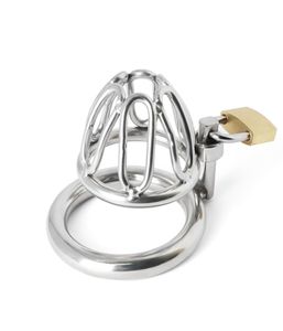 Bdsm Rvs Mini Cock Cage Apparaat Met Hangslot Penis Lock Penis Gevangenis Fetish Afsluitbare Speeltjes Voor Mannen7704480