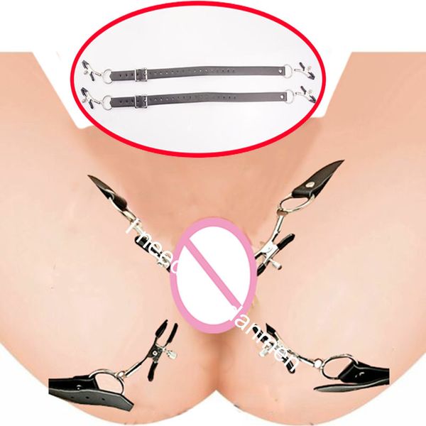 Harnais de cuisse enveloppant BDSM avec pinces vaginales, Bondage mains libres pour chatte/vaginale/lèvres lèvres, jouets sexy pour femmes