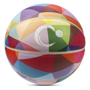 Be st Se lling balles de qualité joli Design basket-ball taille 7 PU impression personnalisée ballon de basket-Ball pour l'entraînement