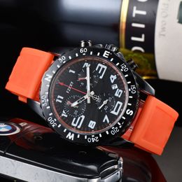 BE100 Top Original Brand Watches for Mens Square Monaco Style Multifunzione Orologio al quarzo Cronografo sportivo con data automatica
